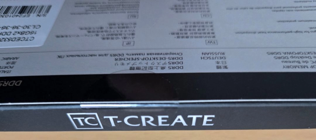 T-CREATE DDR5 32GB(2x16GB) 6000MHz CL30 블랙 이미지