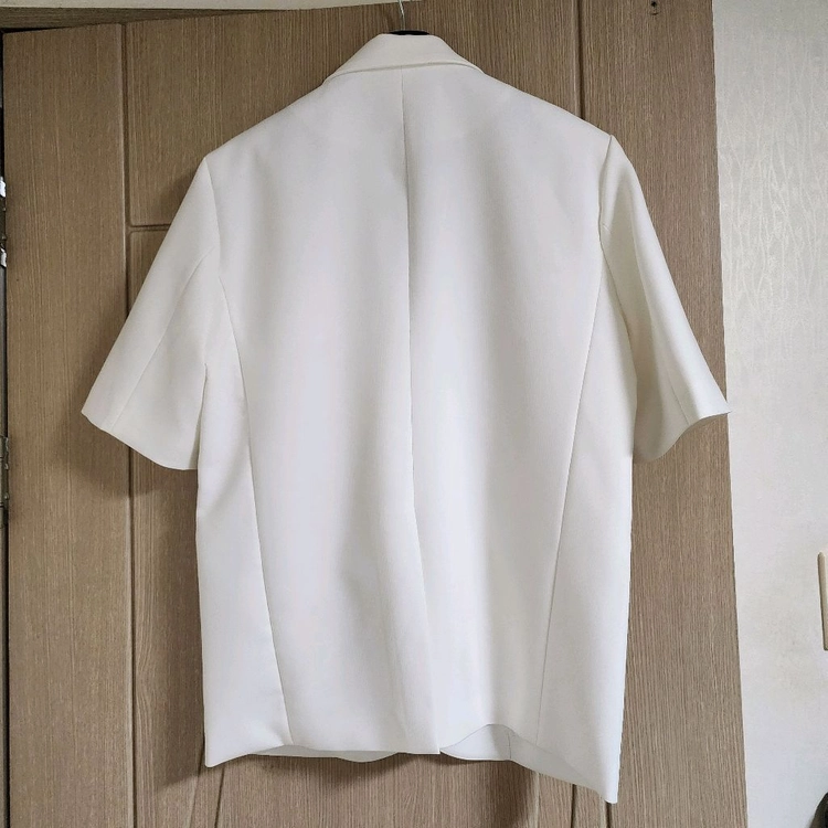 오버핏 반팔 원버튼 자켓 이미지