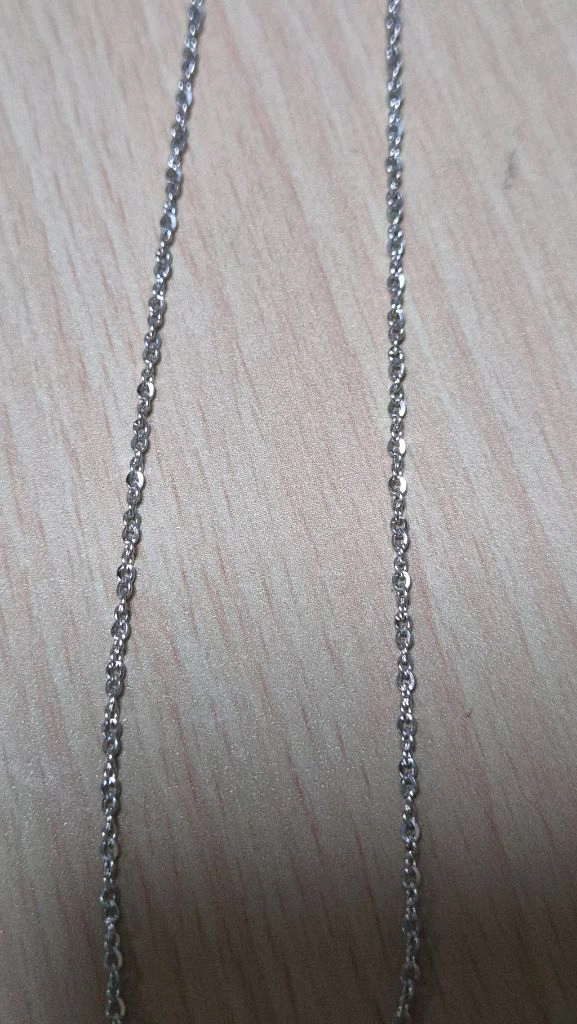 신반짝 7푼 목걸이 체인(14k, 화이트골드/45cm) 이미지