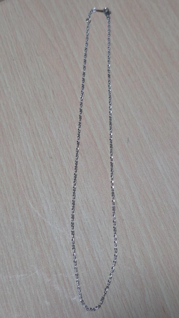 신반짝 7푼 목걸이 체인(14k, 화이트골드/45cm) 이미지