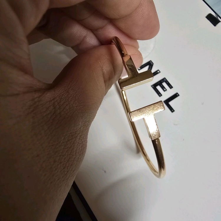 18k핑크골드 오픈뱅글 팔찌 이미지