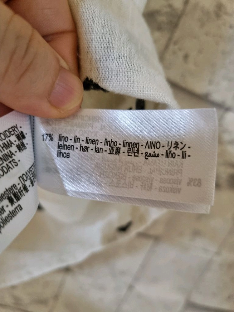자라 비스코스 린넨 크림색 남방 블라우스 이미지