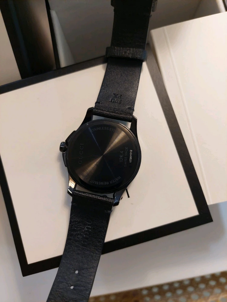 구찌 고스트 G타임리스 gg패턴 블랙 38mm 이미지