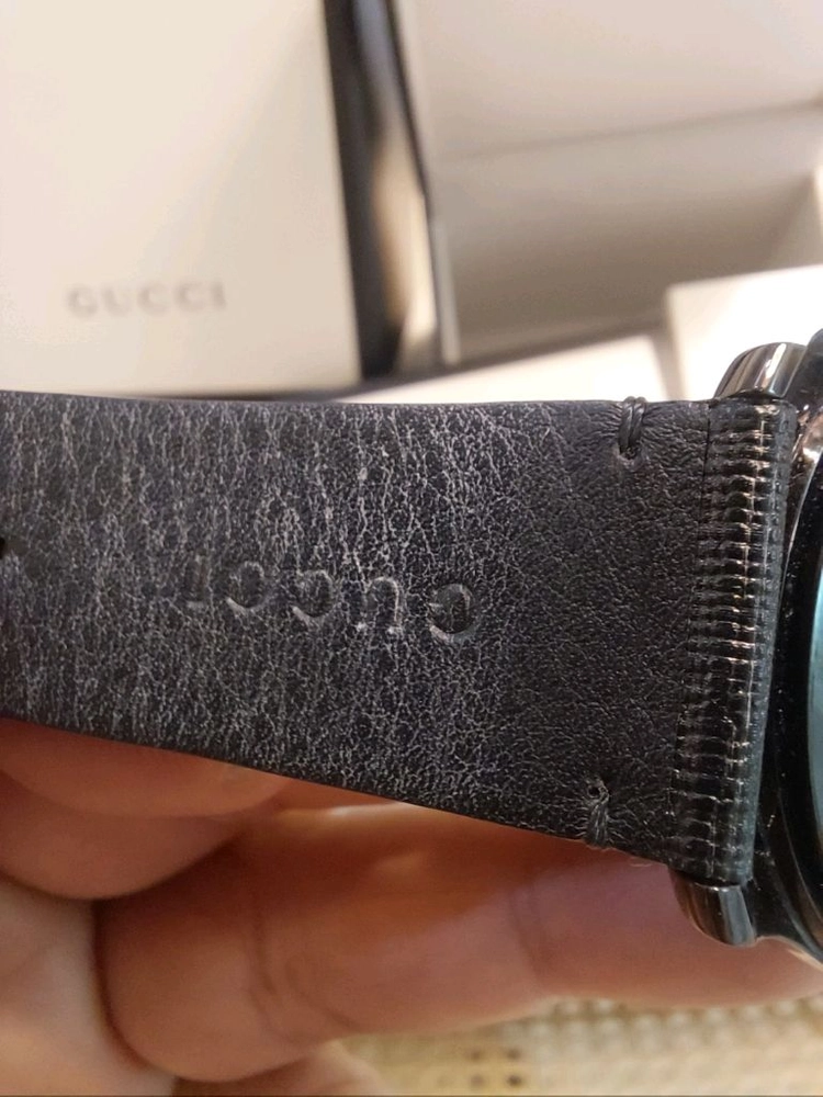 구찌 고스트 G타임리스 gg패턴 블랙 38mm 이미지