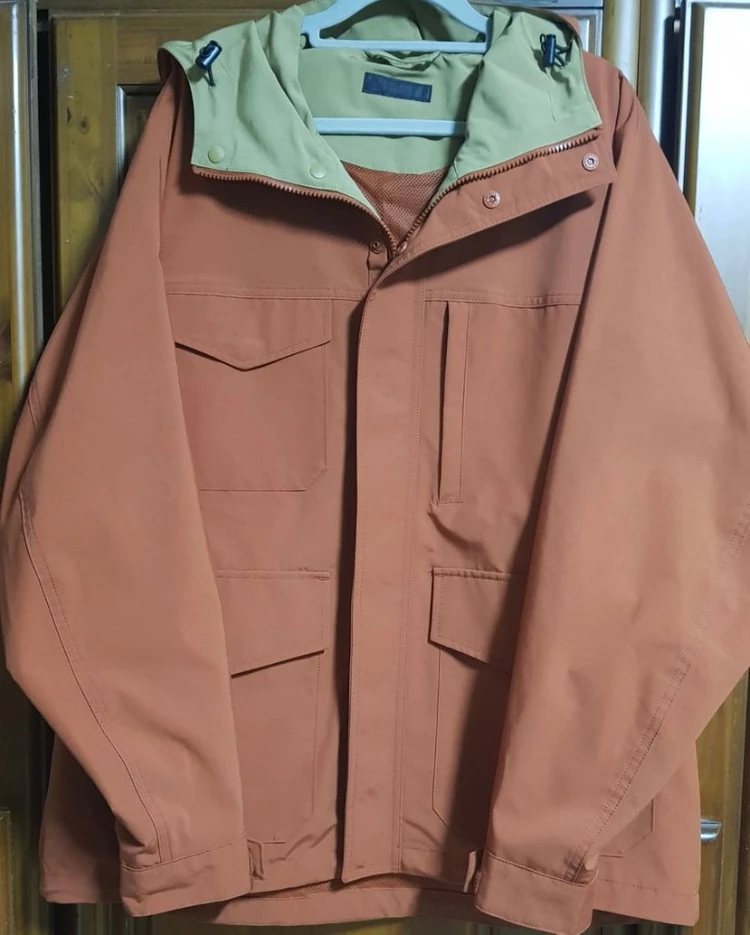 유니클로 유틸리티 자켓 오렌지 XL (새상품, 105~110) 이미지