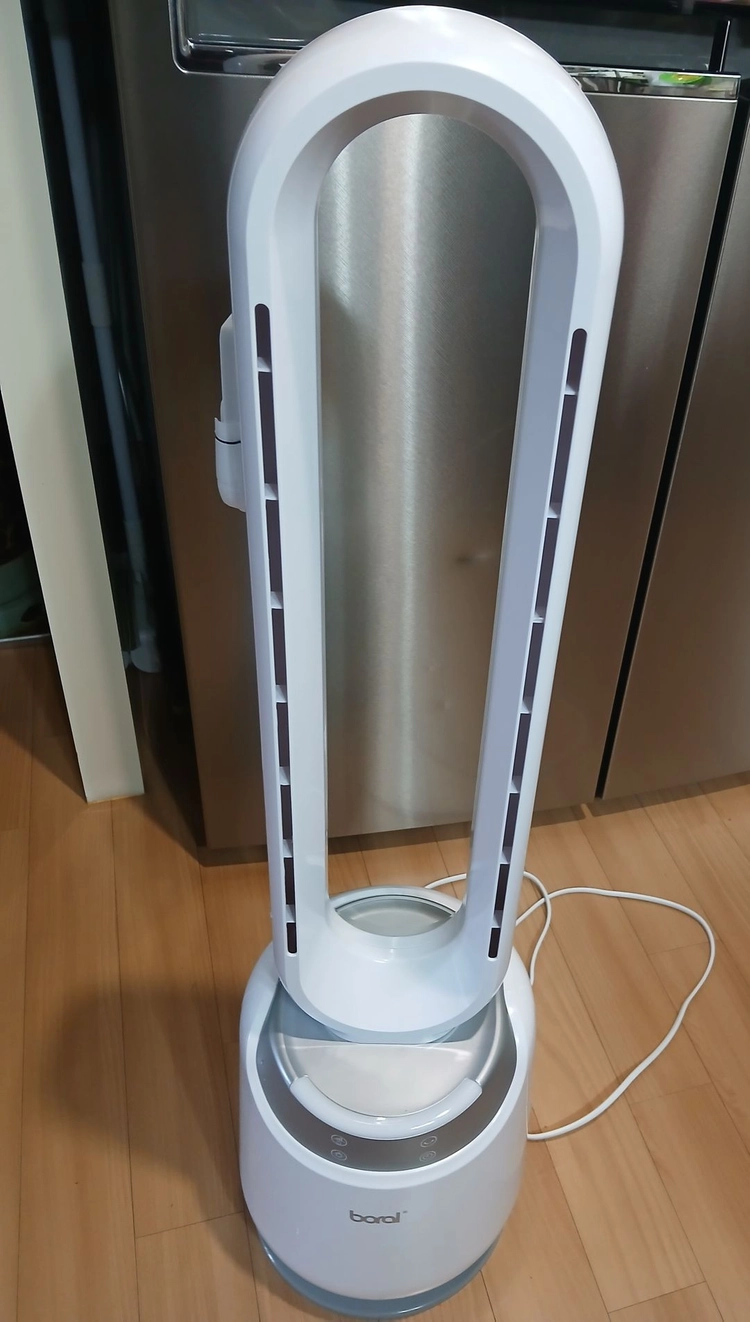 보랄 날개없는 선풍기 무드등 리모컨 이미지