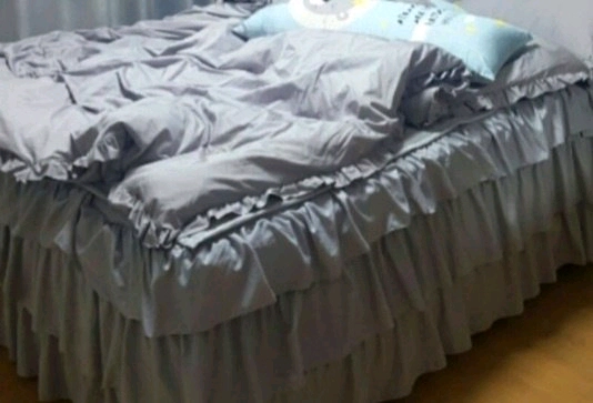 아망떼 그레이 침구세트 캉캉 침대커버 프릴커버 Q퀸 이미지