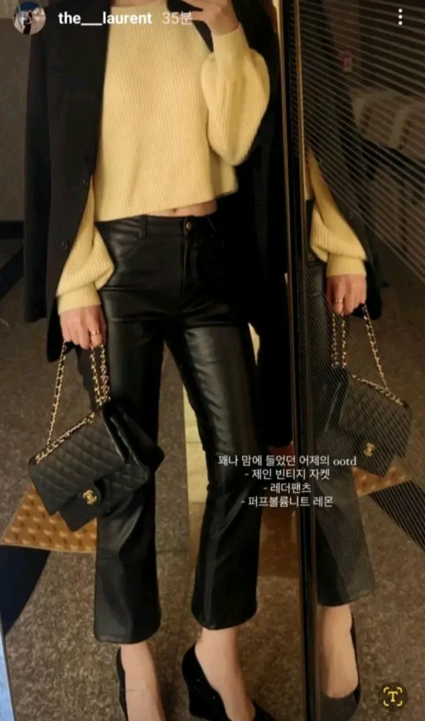 더로랑 볼륨 캐시미어 크롭 니트 탑(레몬)새상품 이미지