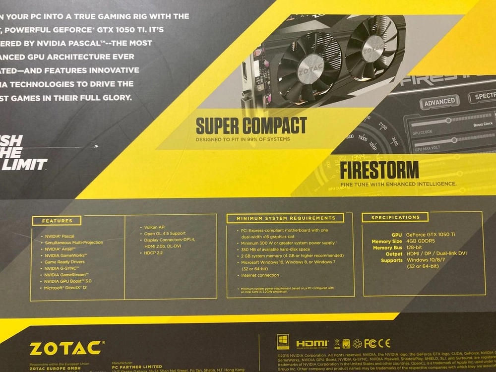 ZOTAC 지포스 GTX 1050 Ti 4G 그래픽카드 판매합니다.. 이미지