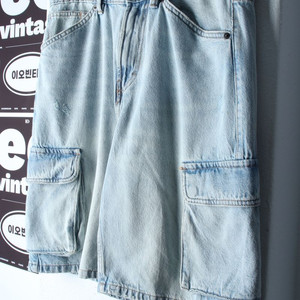 (L-XL) 자라 반바지 팬츠 버뮤다 데님 연청 카고 이미지