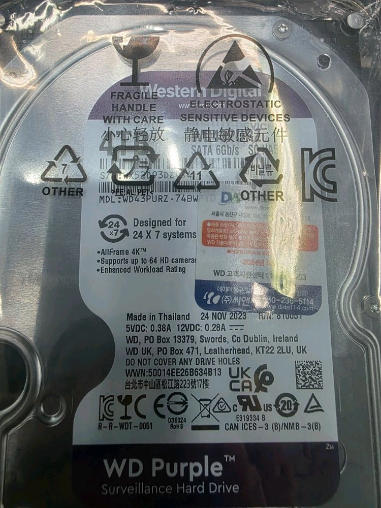 웨스턴디지털 제품 4tb Hdd 팝니다 이미지