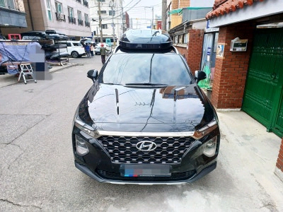 싼타페tm 코토일체형루프박스 블랙,화이트 중고캐리어 장착 이미지