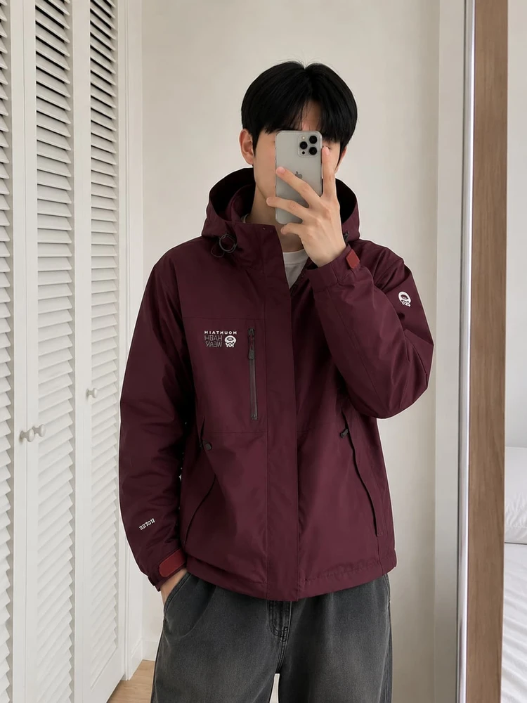 마운틴하드웨어 DRYQ 하드쉘 버건디 바람막이 자켓 이미지