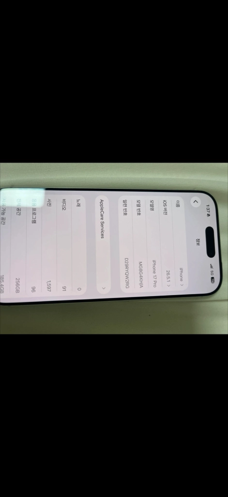 애플 아이폰 17프로 256기가 실버 이미지