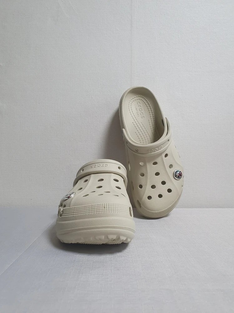 240mm 크록스 바야 플랫폼 클로그 아이보리 베이지 이미지