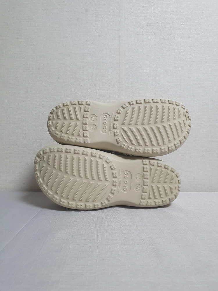 240mm 크록스 바야 플랫폼 클로그 아이보리 베이지 이미지