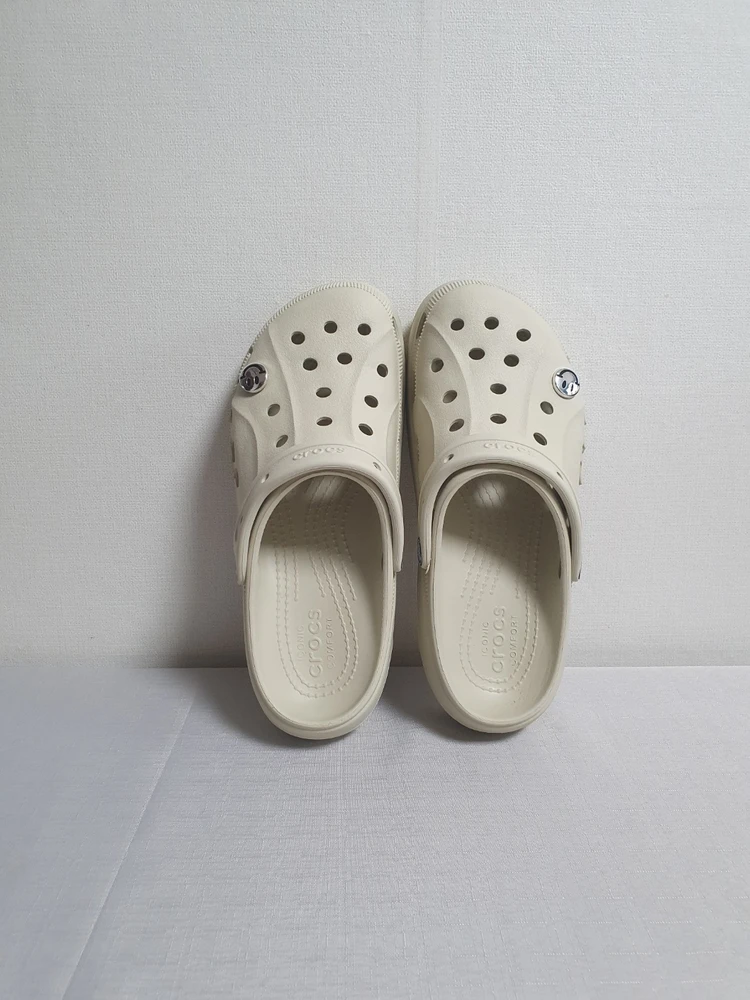 240mm 크록스 바야 플랫폼 클로그 아이보리 베이지 이미지