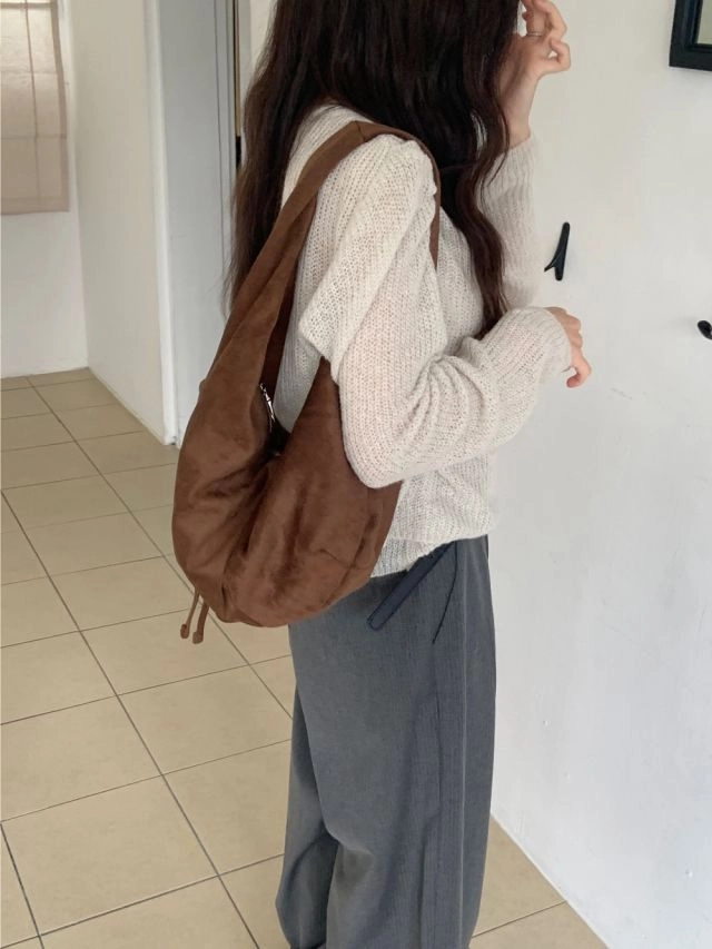 [새상품] 부클 가디건 나시 뷔스티에 세트 (웜그레이) 이미지