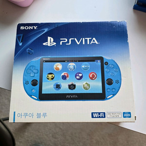 PS Vita 2세대 A급 아쿠아 블루 (커피 256G) + 게임 7장 이미지