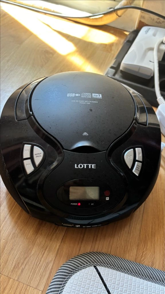 롯데 cd mp3라디오 플레이어 정상작동 안테나만분실 이미지