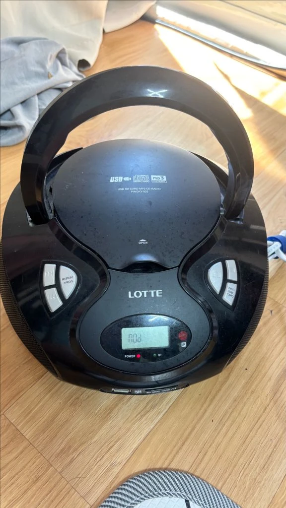 롯데 cd mp3라디오 플레이어 정상작동 안테나만분실 이미지
