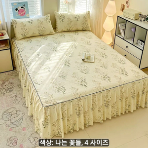 꽃무늬 침대커버 세트 이미지