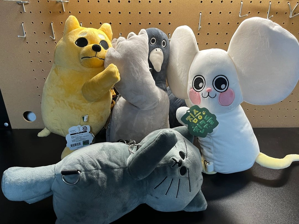 짐승친구들 짐친 새대갈 땅땅이 슘당이 현식이 백팩 가방 인형 4개일괄판매 이미지