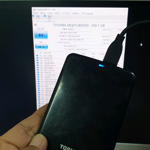 외장하드 USB3.0 500GB 도시바 MQ01UBD050 블랙 이미지