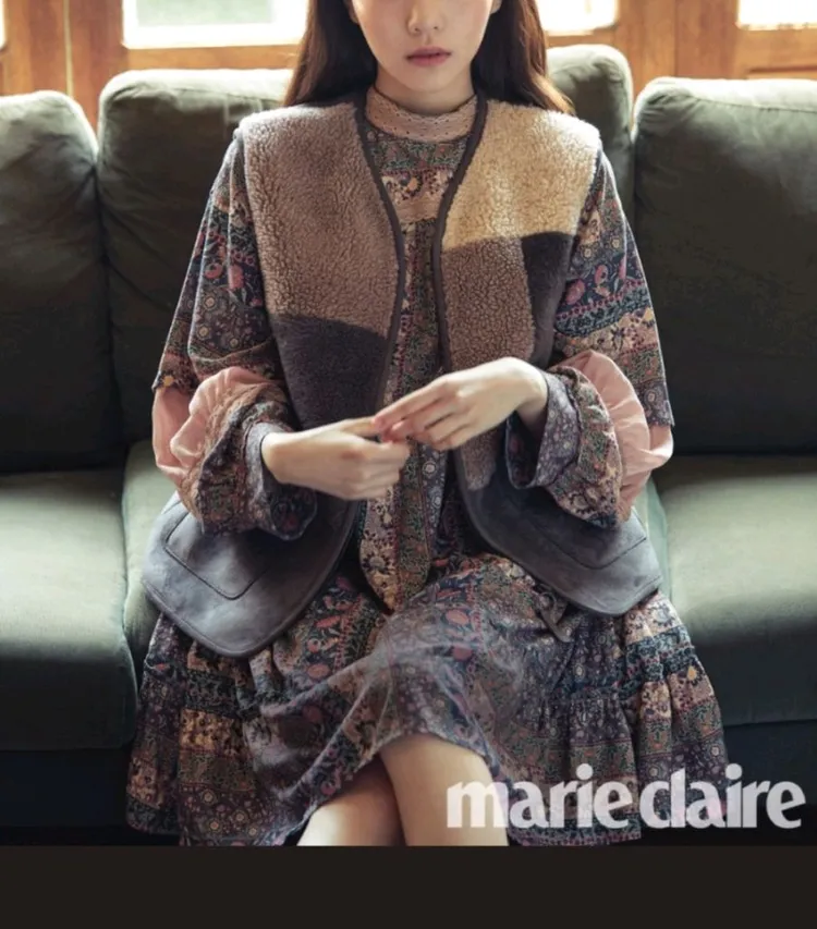 미착용 S 쉬폰배색 미니 훌 원피스 써스데이아일랜드 이미지