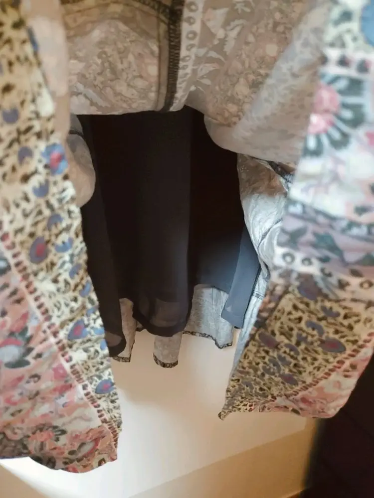 미착용 S 쉬폰배색 미니 훌 원피스 써스데이아일랜드 이미지