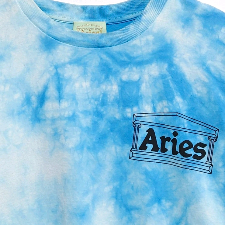 105~110 ARIES 에리즈 타이다이 나염 반팔티 블루 이미지