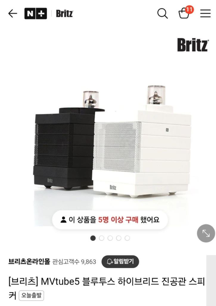 britz 진공관 블루투스 스피커 새것 이미지