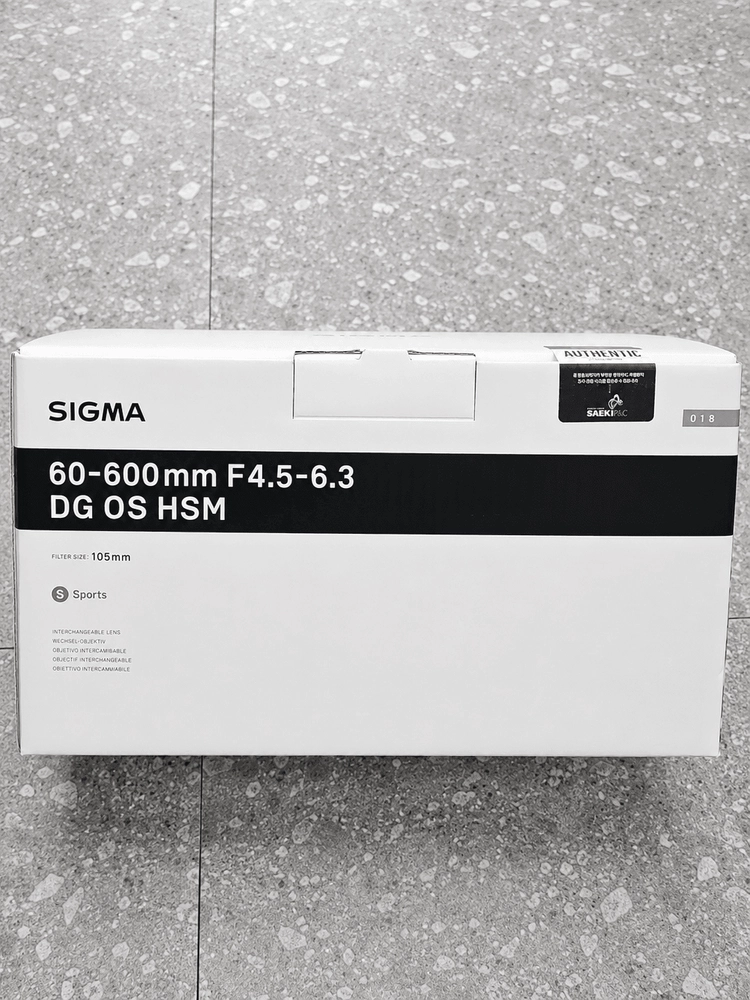 SIGMA 60-600mm F4.5-6.3 DG OS HSM Sports (박스풀) - 안심되는 중고거래