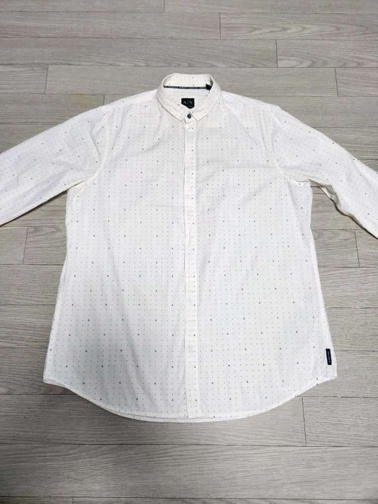 (2XL)아르마니 익스체인지 로고 패턴 남성 셔츠 이미지