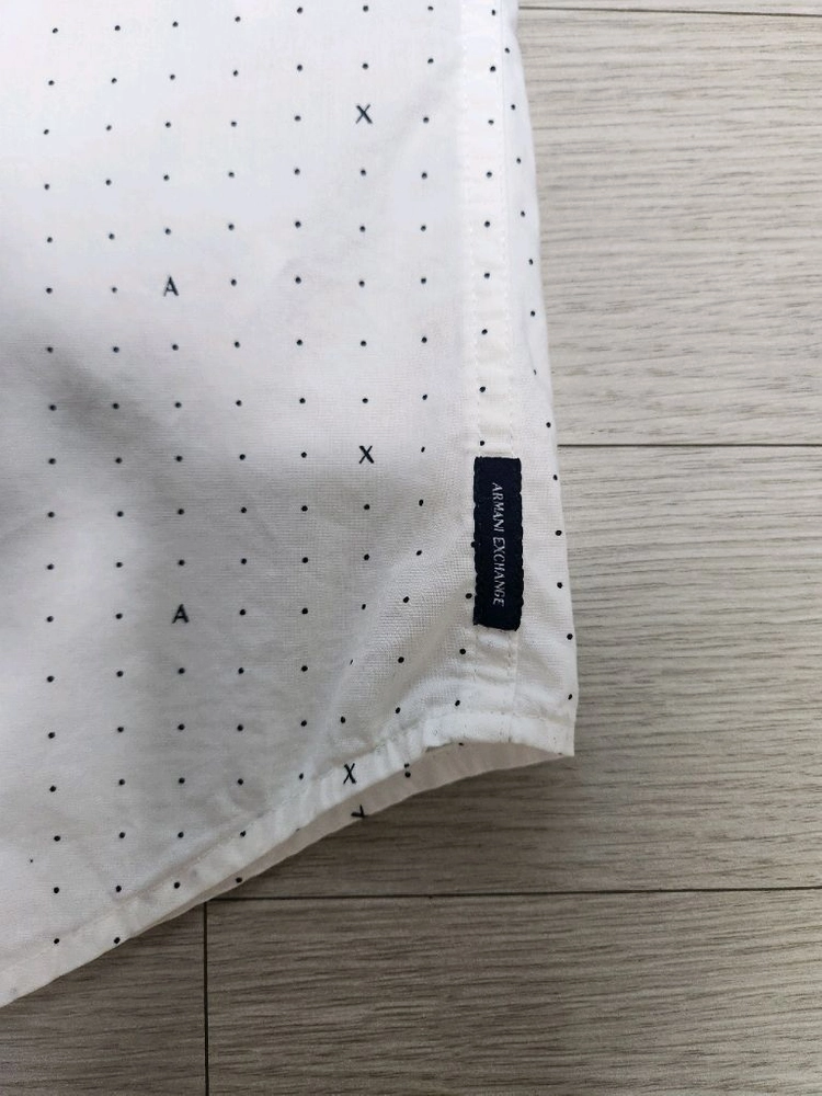 (2XL)아르마니 익스체인지 로고 패턴 남성 셔츠 이미지