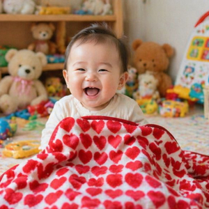 유아 하트 담요 이미지