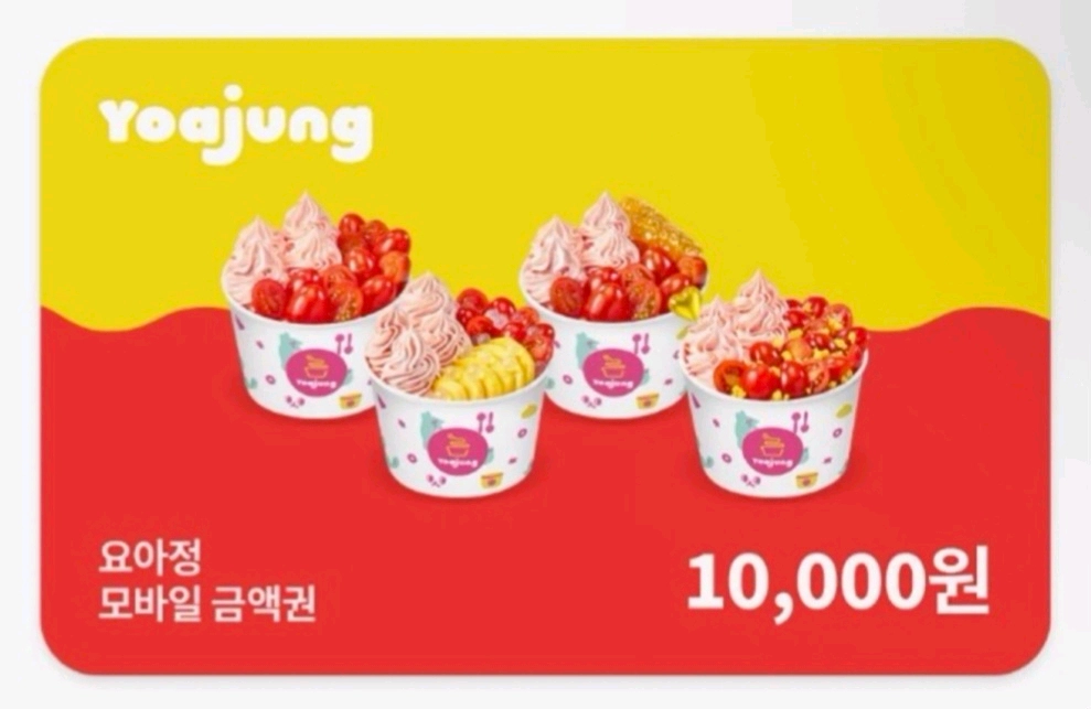 요아정 1만원권 잔액관리형 요거트아이스크림의정석 이미지