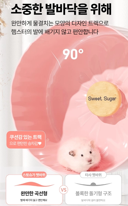 (신품급) 스윗슈가 무소음 아크릴 챗바퀴(지름 26cm) 팝니다. 이미지