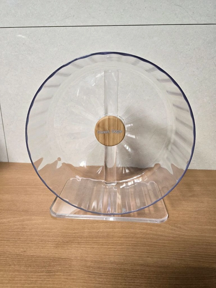 (신품급) 스윗슈가 무소음 아크릴 챗바퀴(지름 26cm) 팝니다. 이미지