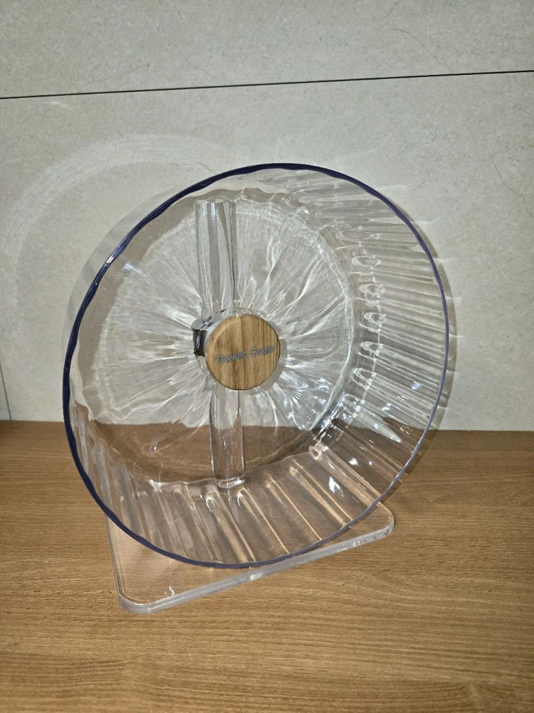 (신품급) 스윗슈가 무소음 아크릴 챗바퀴(지름 26cm) 팝니다. 이미지