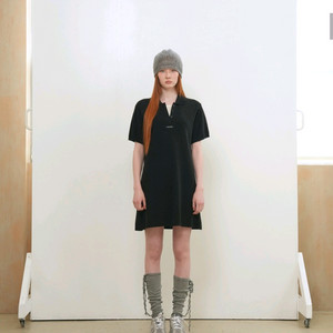 제너럴아이디어 레이어드 카라 이지 원피스 [BLACK] 이미지