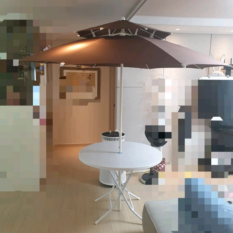 식탁 테이블 접이식 야외 테라스 특대형 테이블 의자세트 이미지