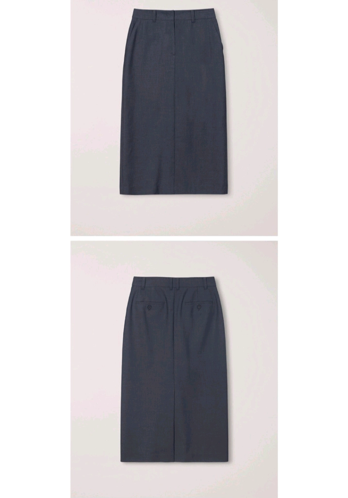 던스트 H-LINE LONG SKIRT DEEP GREY 스커트 이미지