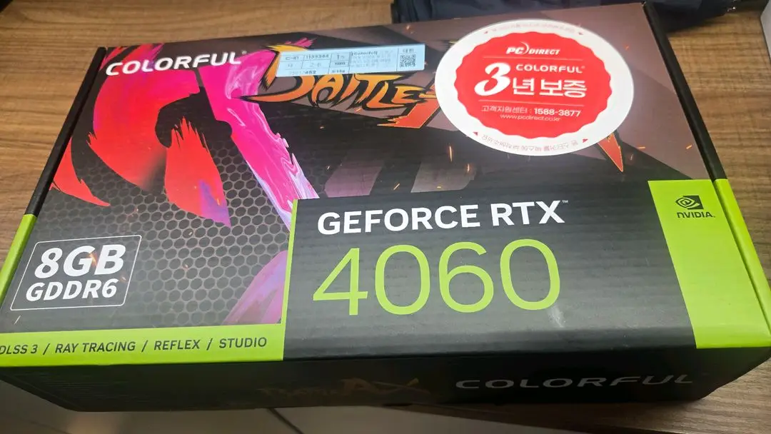 [Colorful] 지포스 RTX 4060 토마호크 DUO V2 D6 그래픽카드 이미지