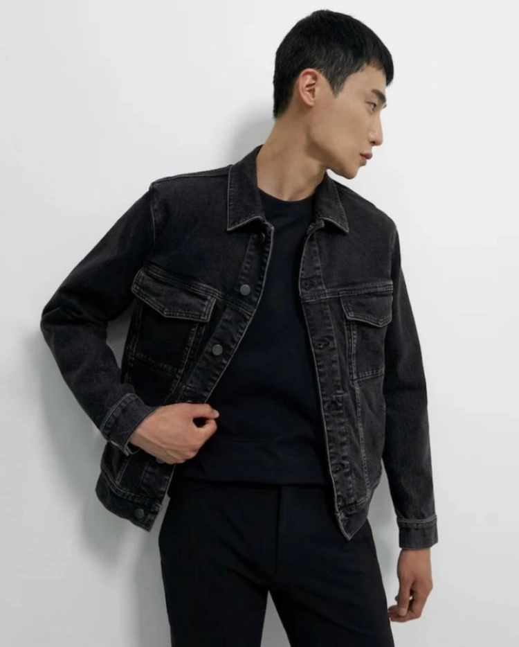 [M] 띠어리 흑청 데님 트러커 자켓 이미지