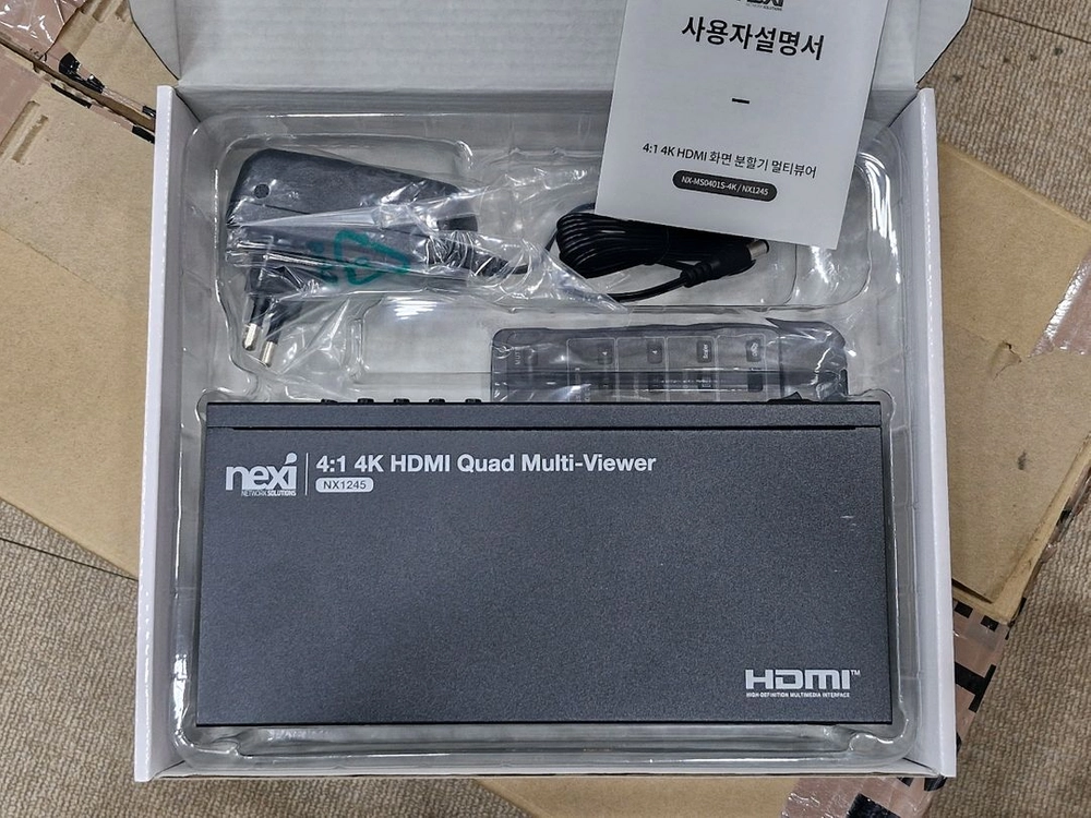 넥시 4포트 4K HDMI 화면분할기 멀티뷰어 NX1245 이미지