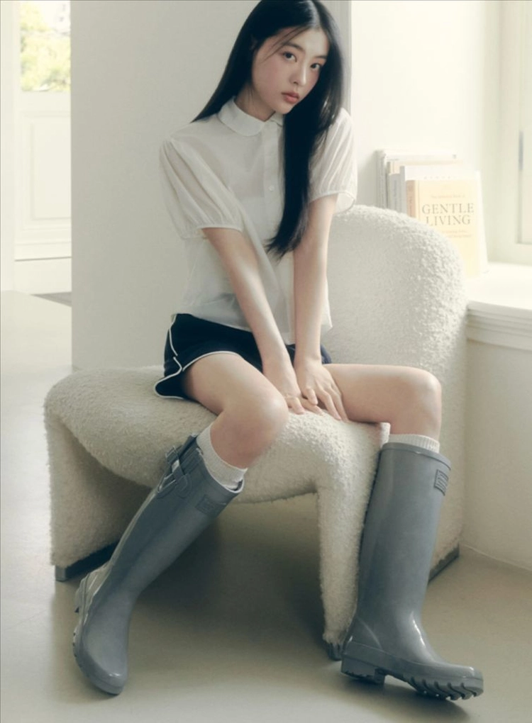 새상품)택포)락피쉬웨더웨어 레인부츠/라이트그레이 이미지