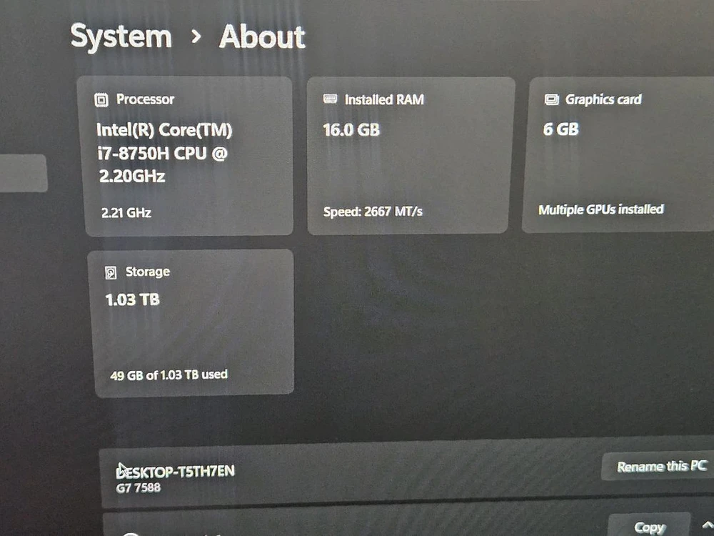 델 G7 7588 i7 8세대 16램 128 ssd 1tb hdd 이미지