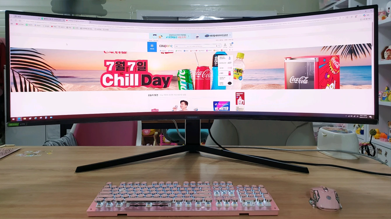 삼성 오디세이 G9 49인치 5K 최고급 게이밍 모니터 5,120 x 1,440 DQHD 240Hz 이미지