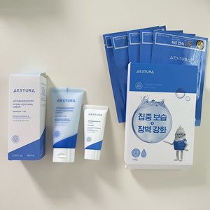 새상품/ 에스트라 365 하이드로 수딩 크림 80ml+마스크팩+로션30ml 이미지